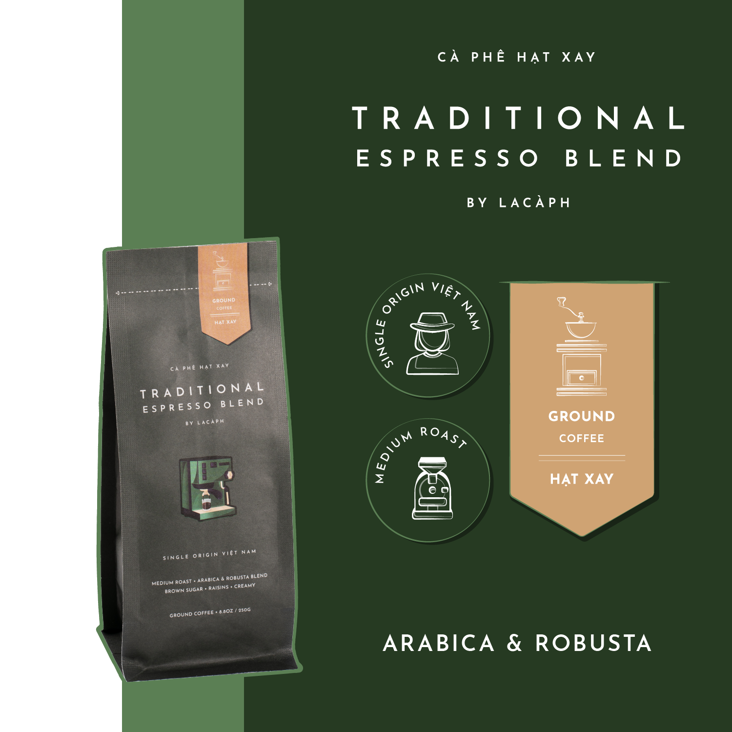 Traditional Espresso Blend - Ground Coffee 傳統系列濃縮咖啡粉