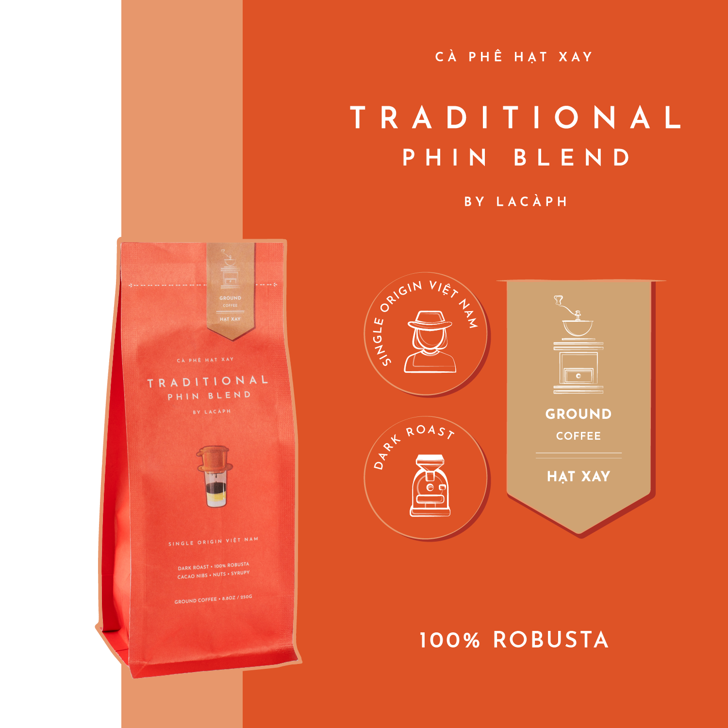 Traditional Phin Blend - Ground Coffee 傳統系列Phin咖啡粉