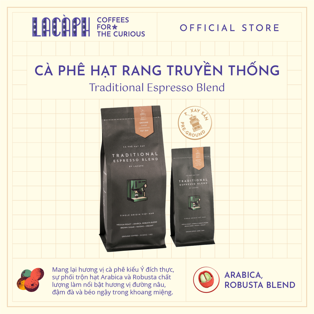 Traditional Espresso Blend - Ground Coffee 傳統系列濃縮咖啡粉